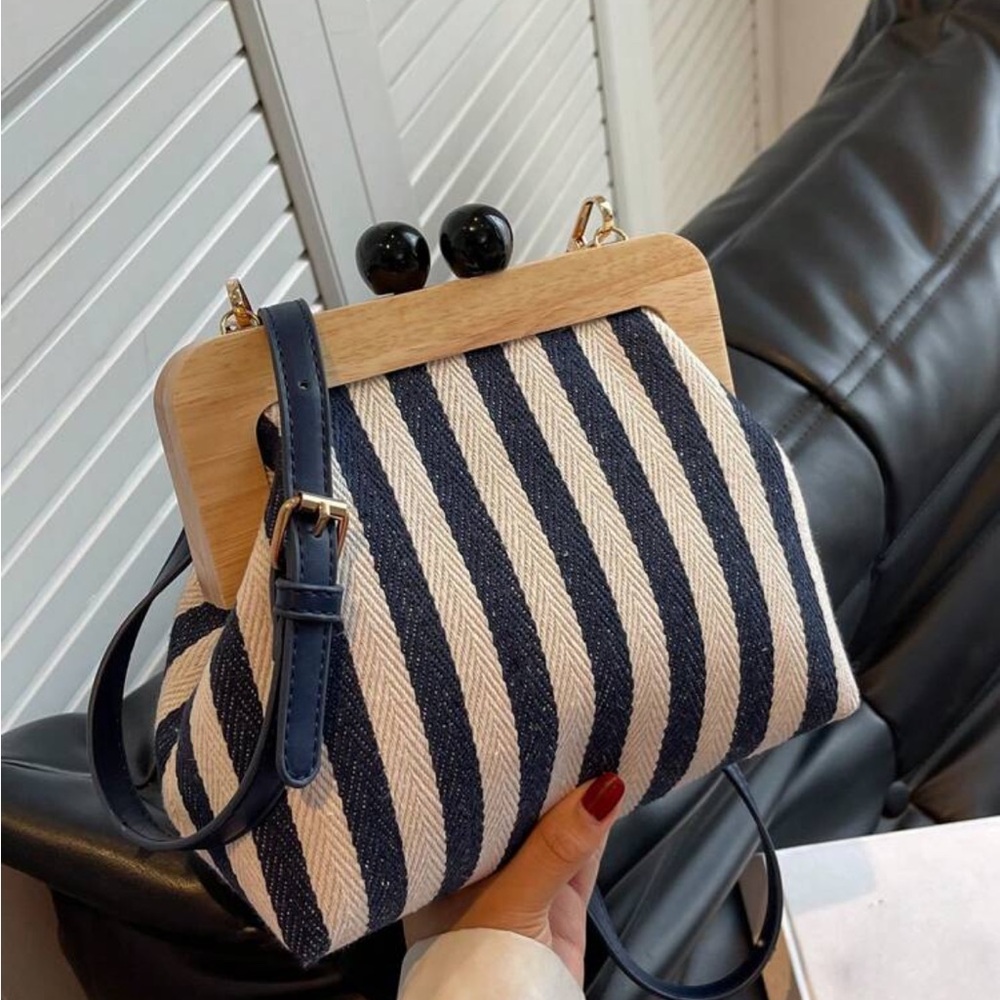 Women's Clutch Purse Crossbody Bag Striped Handbag multicolor